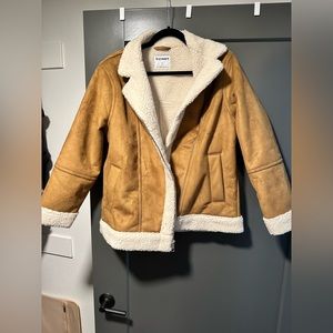 Never worn old navy suede and shearling jacket